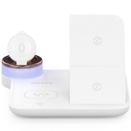 AISENS Cargador Inalámbrico 4 en 1 15W Blanco ASCH-15W4WC061-W AISENS Cargador Inalámbrico 4 en 1 15W Blanco ASCH-15W4WC061-W